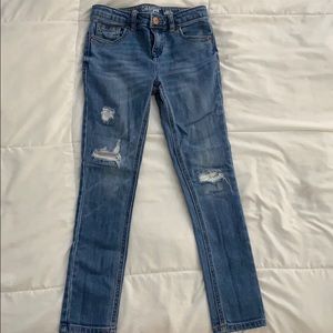 Girls cat and Jack skinny stretch ripped jeans